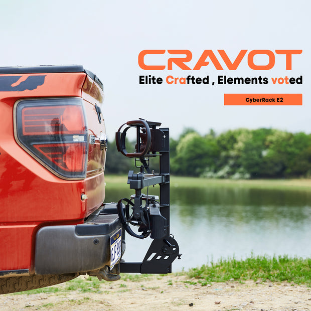 CRAVOT CyberRack E2 Foldable Hitch Bike Rack | 2’’ Receiver, 200 LBS Capacity